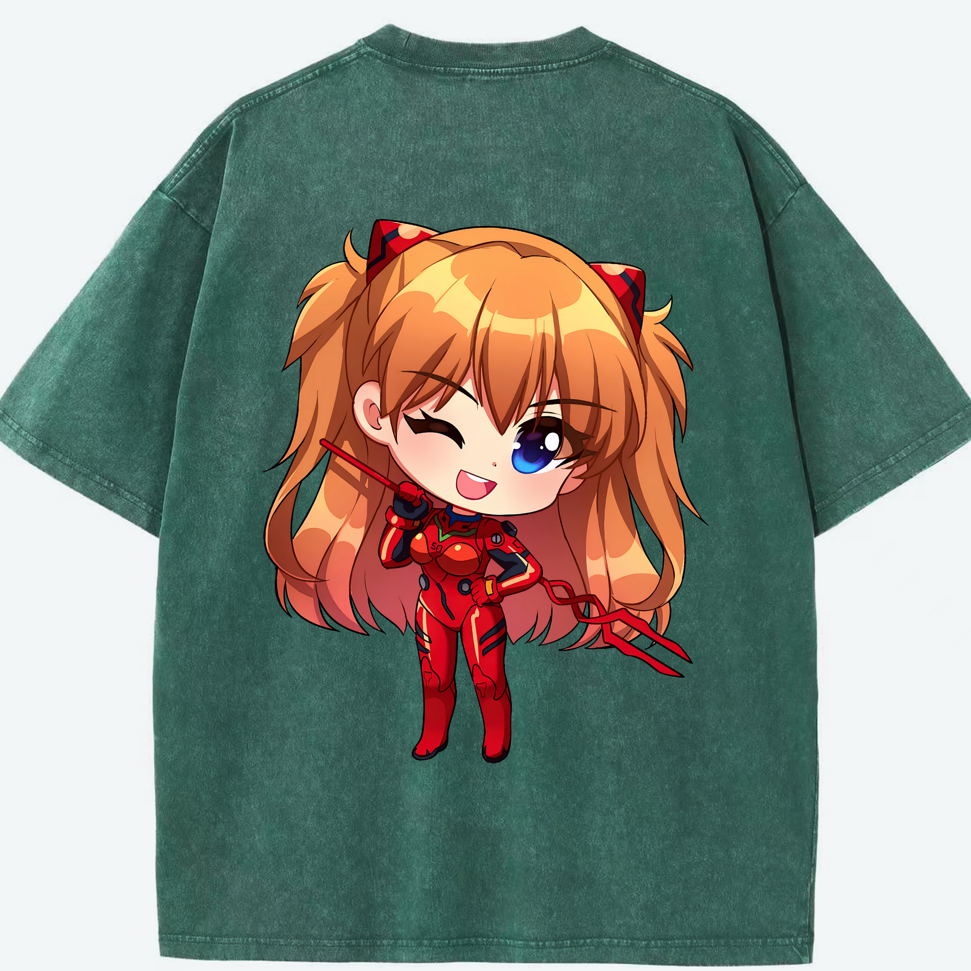 （画像用） EVA 新世紀エヴァンゲリオン 綿100% ヴィンテージ風 半袖Tシャツ（背面プリント）